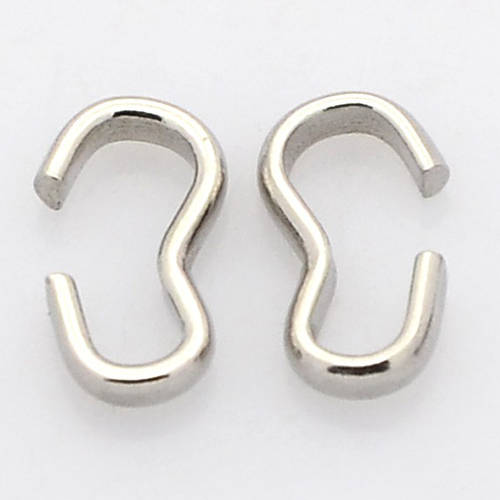 304 Stainless Steel Open Chain Rings, 8x4x1mm, sold per 20