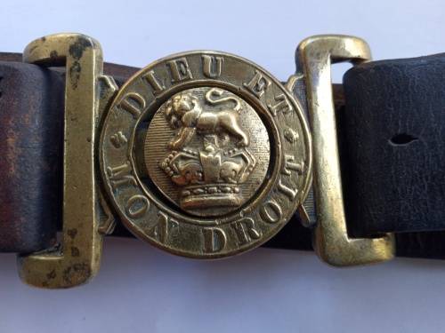 BOER WAR 1899-1900 LEATHER WAIST BELT AND BUCKLE