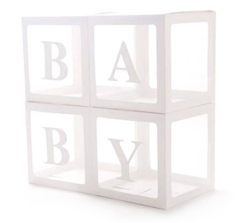 4pcs Balloon Box & 4pcs English Alphabet