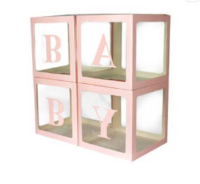 4pcs Balloon Box & 4pcs English Alphabet