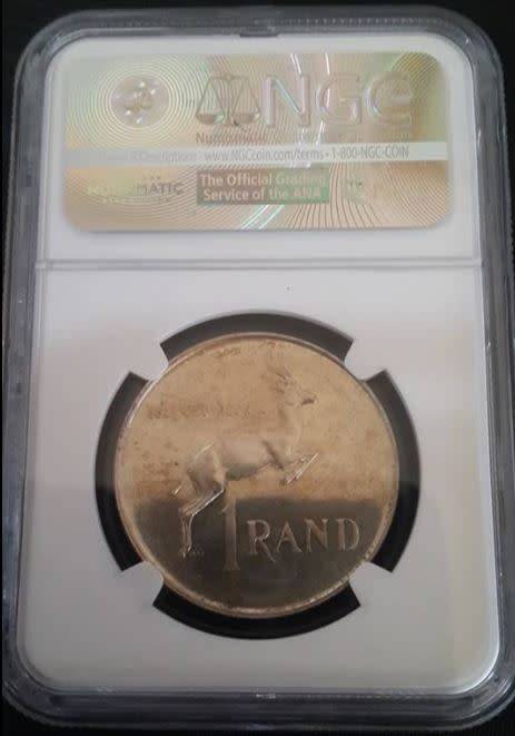 *** 1965 SA SILVER R1 - ENGLISH -  NGC GRADED PF64 ***