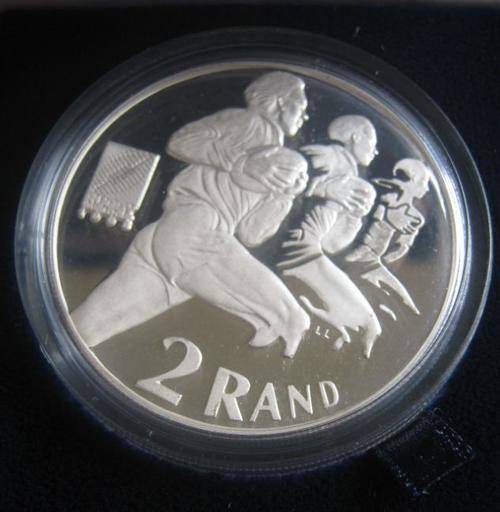 *** 1995 - SILVER R2 SERIES - RUGBY  -IN SA MINT BOX AS ISSUED ***