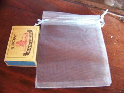 GIFT BAG - ORGANZA - PLAIN LIGHT BLUE - 9CMX12CM (10) CRAZY R1 START