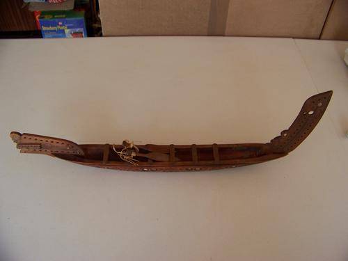 WOODEN CARVED BOAT