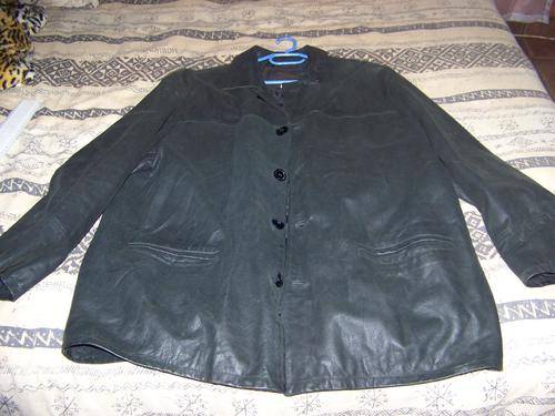 JACKET - BLACK LEATHER - SIZE 52CM