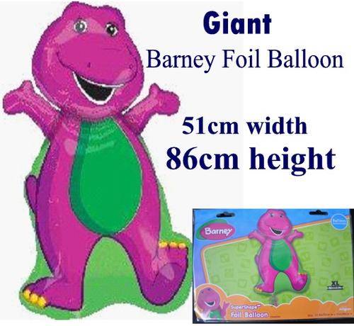 GIANT SHAPED FOIL BALLOON - Barney