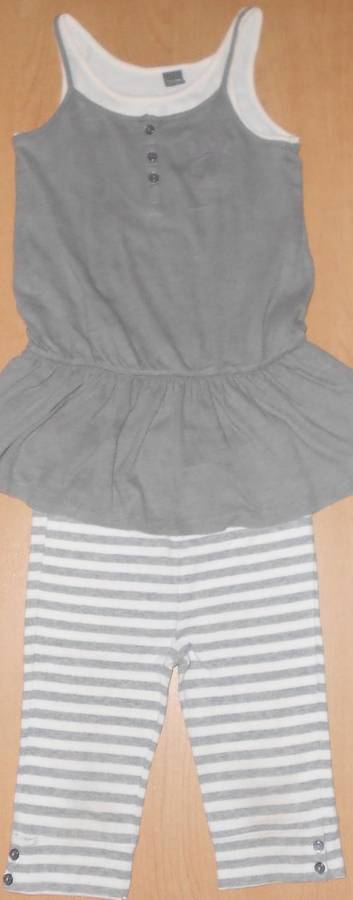 Baby Gap heather grey drop waist dress/top with matching leggings 3 years old