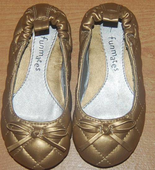 Woolworths funmates gold pumps size 7