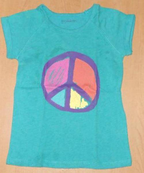Baby Gap Jade Peace Graphic Raglan  tee 3 years old