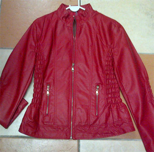 Fashionable Leather Jacket - Red
