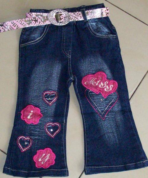 GIRLS EMBROIDED DENIUM JEANS