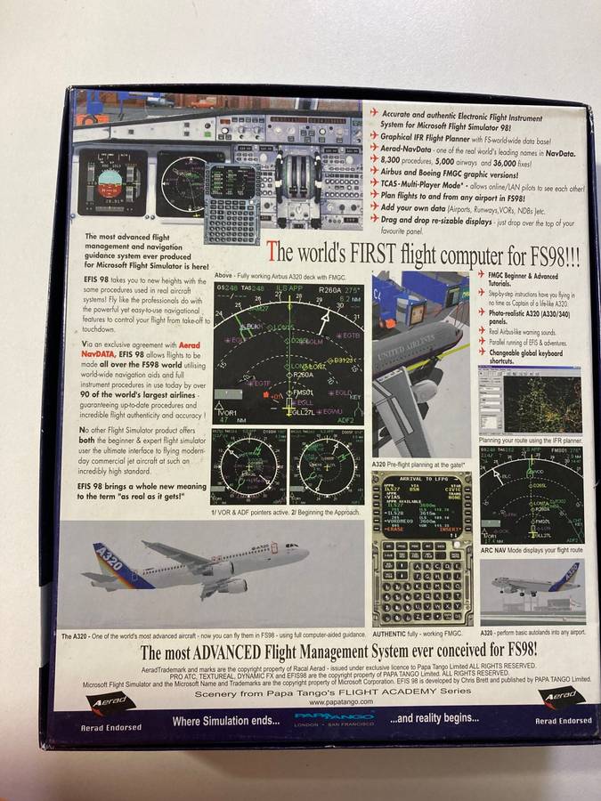 Microsoft Flightsim 98, EFIS 98 and FS Global Scenery Upgrade