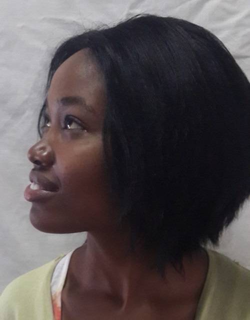 Wig mixed human hair Kinky straight lace top 8inch next day delivery