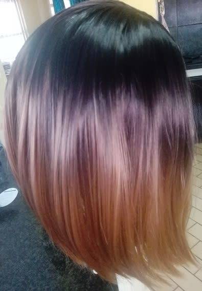 Long Bob with middle path Ombre adjustable straps same day dispatch