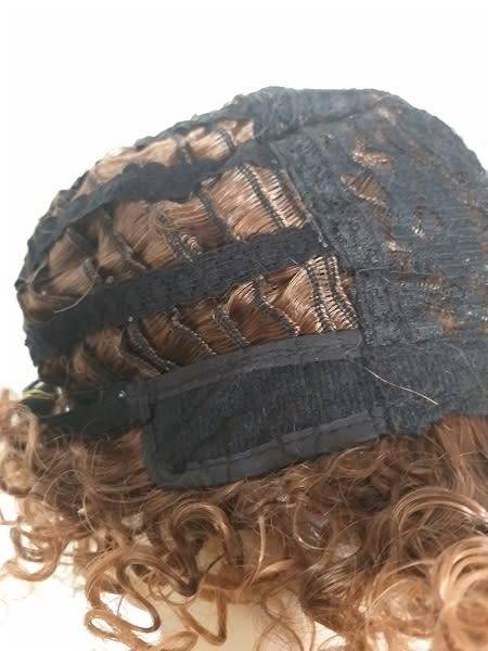 Curly wig two tone capless with adjustable straps same day delivery