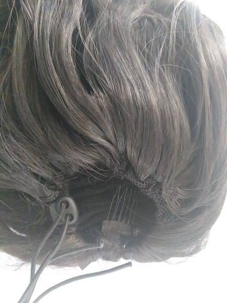 Ponytail Drawstring Dark brown 16 inch  same day processing