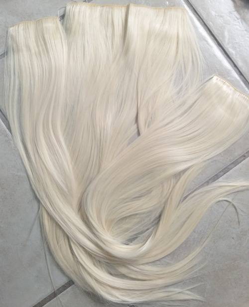 Clip in Hair Extensions Silky 62cm length 3 piece set,Blonde //Same day processing
