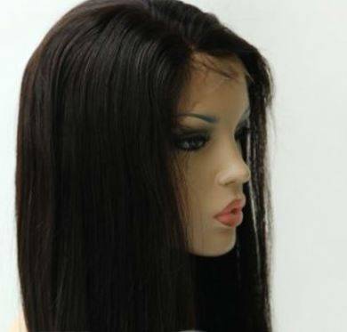 Glueless Lace Front Wigs 100% Brazilian  Human Hair 18" Medium Density