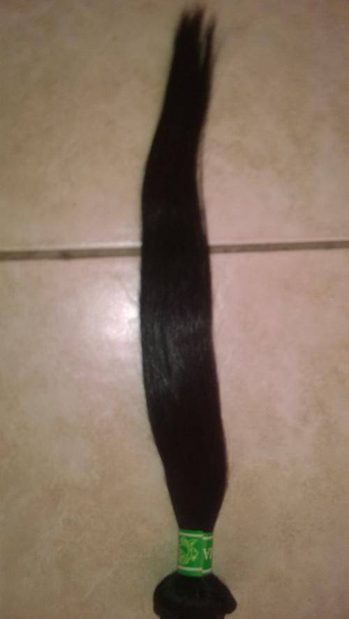 Brazilian  human hair straight weave/ 1x100g bundle//20inch//black