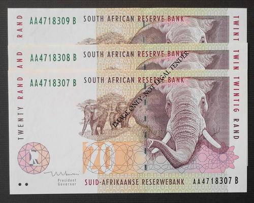 TT MBOWENI First Isuue 3xR20 in sequence Prefix AA UNC