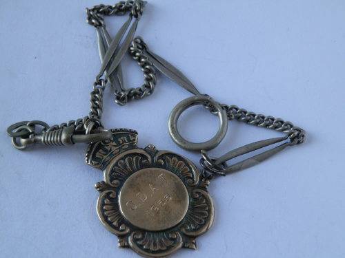 Vintage sterling silver fob - seven (7) days to pay