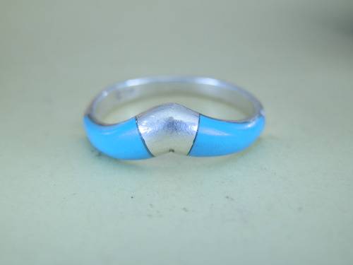 Sterling silver turquoise wishbone ring - seven (7) days to pay
