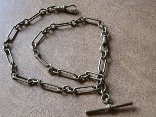 Old 9 ct rolled gold fob chain