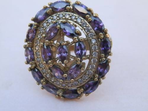 Sterling silver amethyst ring,10 g