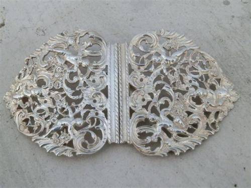 SALE!!  Spectacular solid silver antique nurses' buckle, London, circa 1895  - weight 82.2 g.