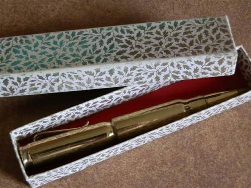 Vintage brass bullet shell pen