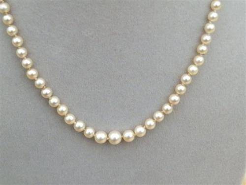 Fabulous real sea pearl necklace with a sterling silver clasp
