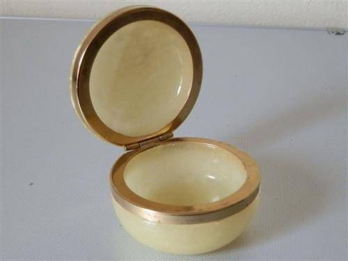 Very Nice Vintage Marble Trinket Box