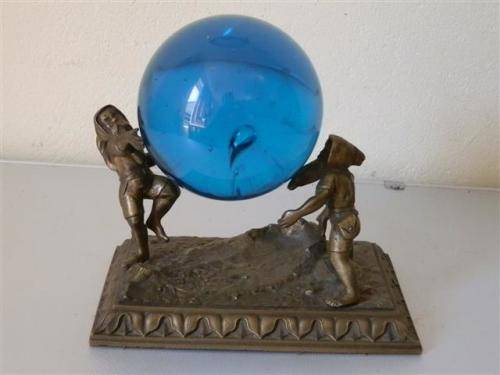 Antique brass gnomes paper weight