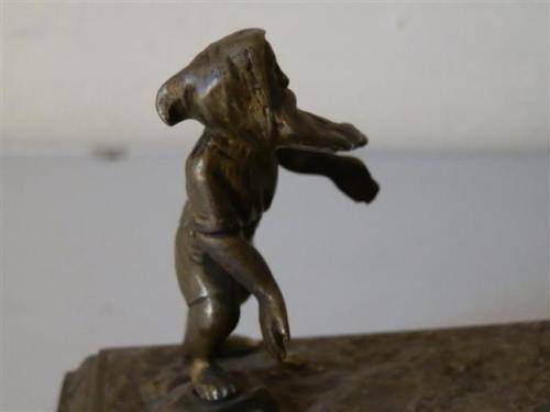 Antique brass gnomes paper weight