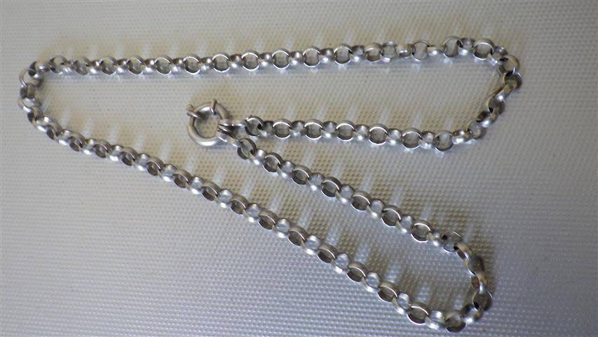 Heavy Sterling Silver Italian Belcher Neck Chain with Signoretti Clasp - weight 27.5 g