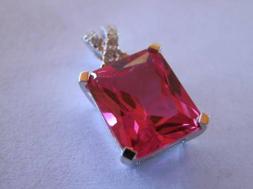 Sterling silver ruby pendant no 2 - shipping R40 insured