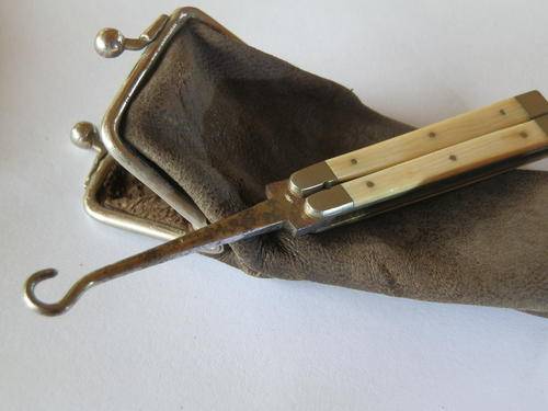 Antique silver boot hook - two (2) weeks to pay