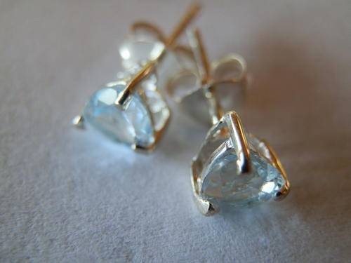 New solid sterling silver natural blue topaz ring - two (2) weeks to pay