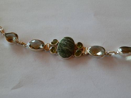 New solid sterling silver natural seraphinite bracelet - two (2) weeks to pay