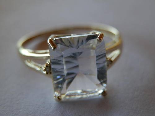 New solid 9 ct gold diamond and white topaz ring - two (2) weeks to pay