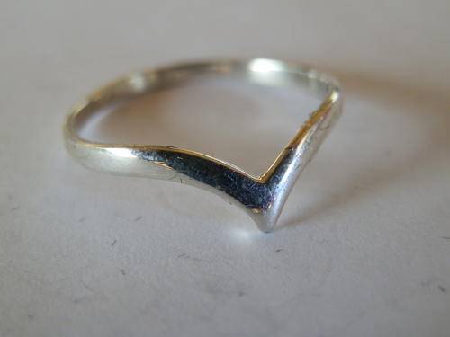 Old vintage sterling silver wishbone ring - thirty (30) days to pay