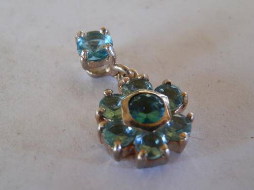 Sterling silver blue topaz pendant - thirty (30) days to pay