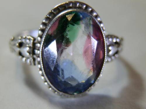 Old vintage sterling silver Rhinestone ring - thirty (30) days to pay