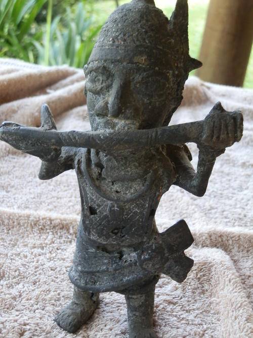Antique Benin bronze soldier statue - thirty (30) days to pay