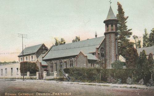 ANTIQUE POSTCARD (C.BASSON) ROMAN CATHOLIC CHURCH PRETORIA