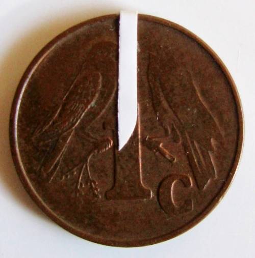 ERROR COIN REPUBLIC OF SOUTH AFRICA NO DATE, WEAK STRIKE AND ROTATED DIE