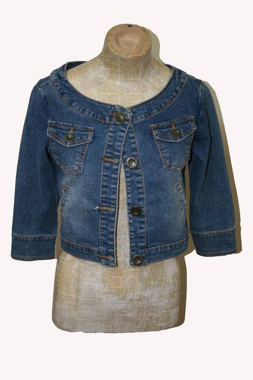 Vintage Crop Denim Jacket Size:S