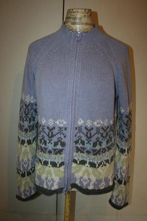 Vintage Lilac Zip Jersey Size:M
