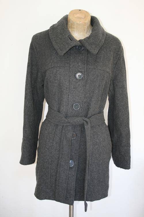 h&m Grey Wool Coat Size:32/34