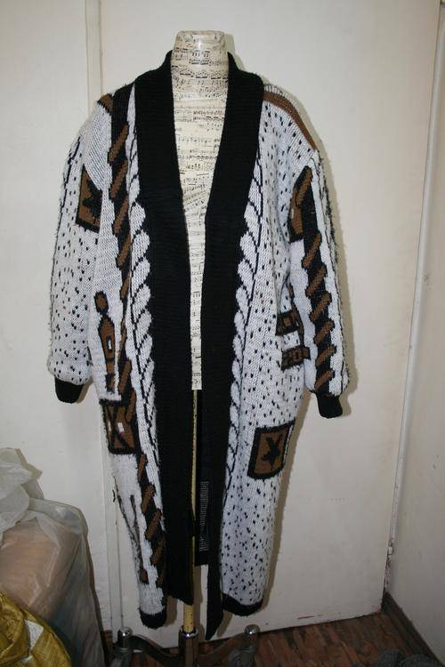 Vintage Knitted Coat Size:L
